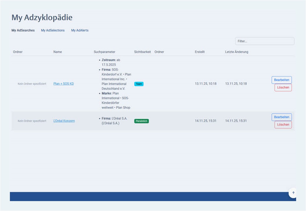 Motivexport mit AdSelection